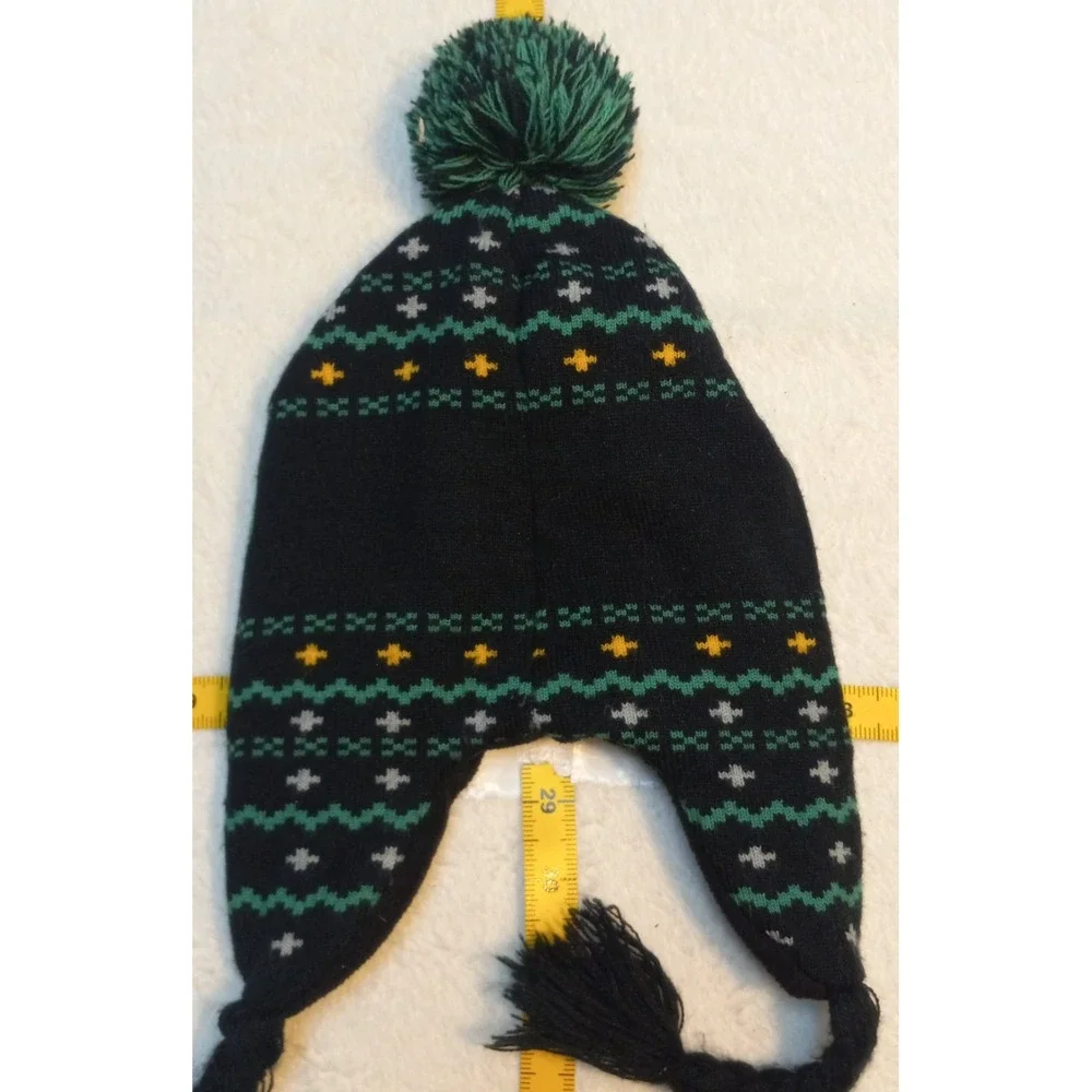 Jurassic Park World Black Knit Beanie Hat Dinosaur Logo Embroidered Winter Cap